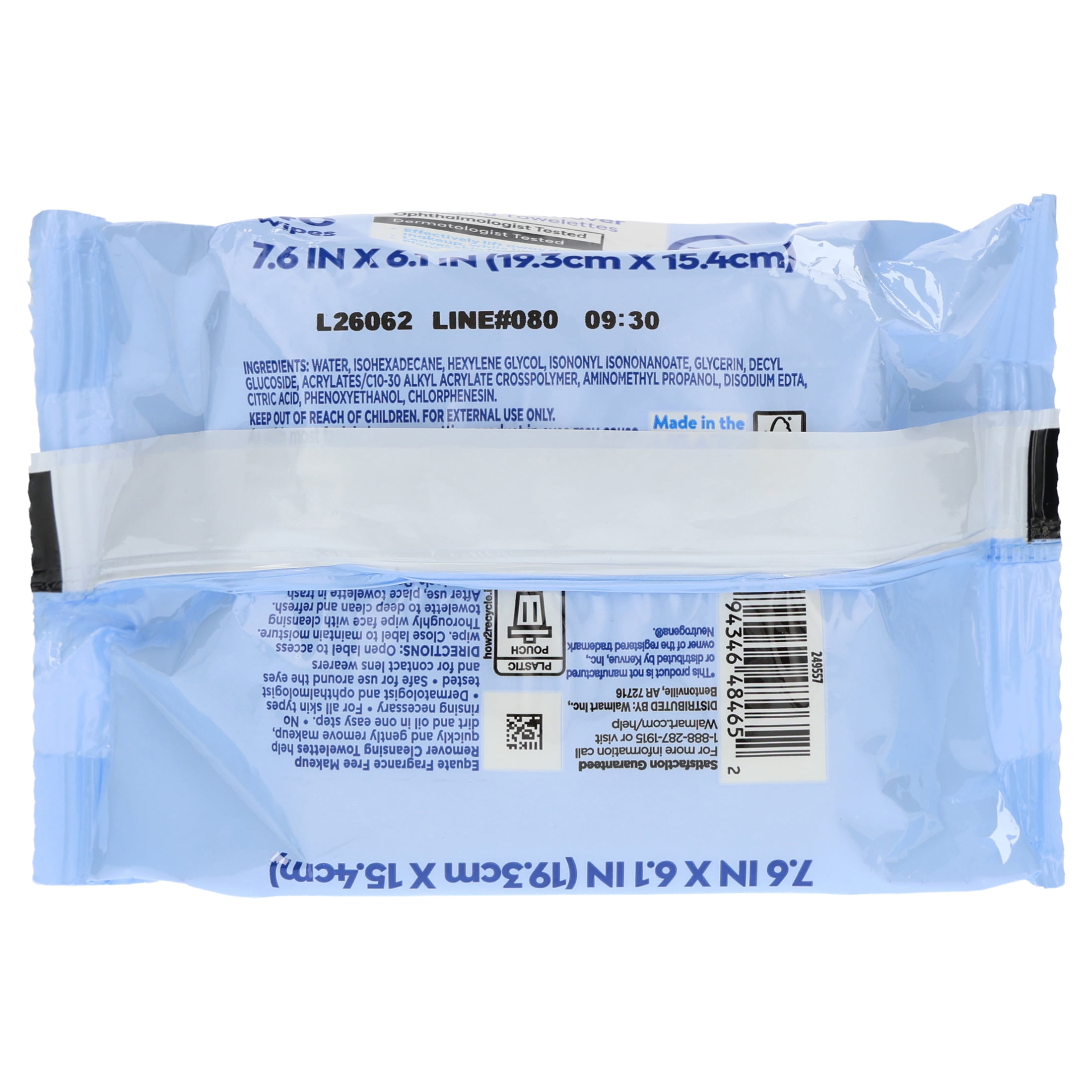 (6 pack) Equate Fragrance Free Makeup Remover Cleansing Towelette, 40 Count