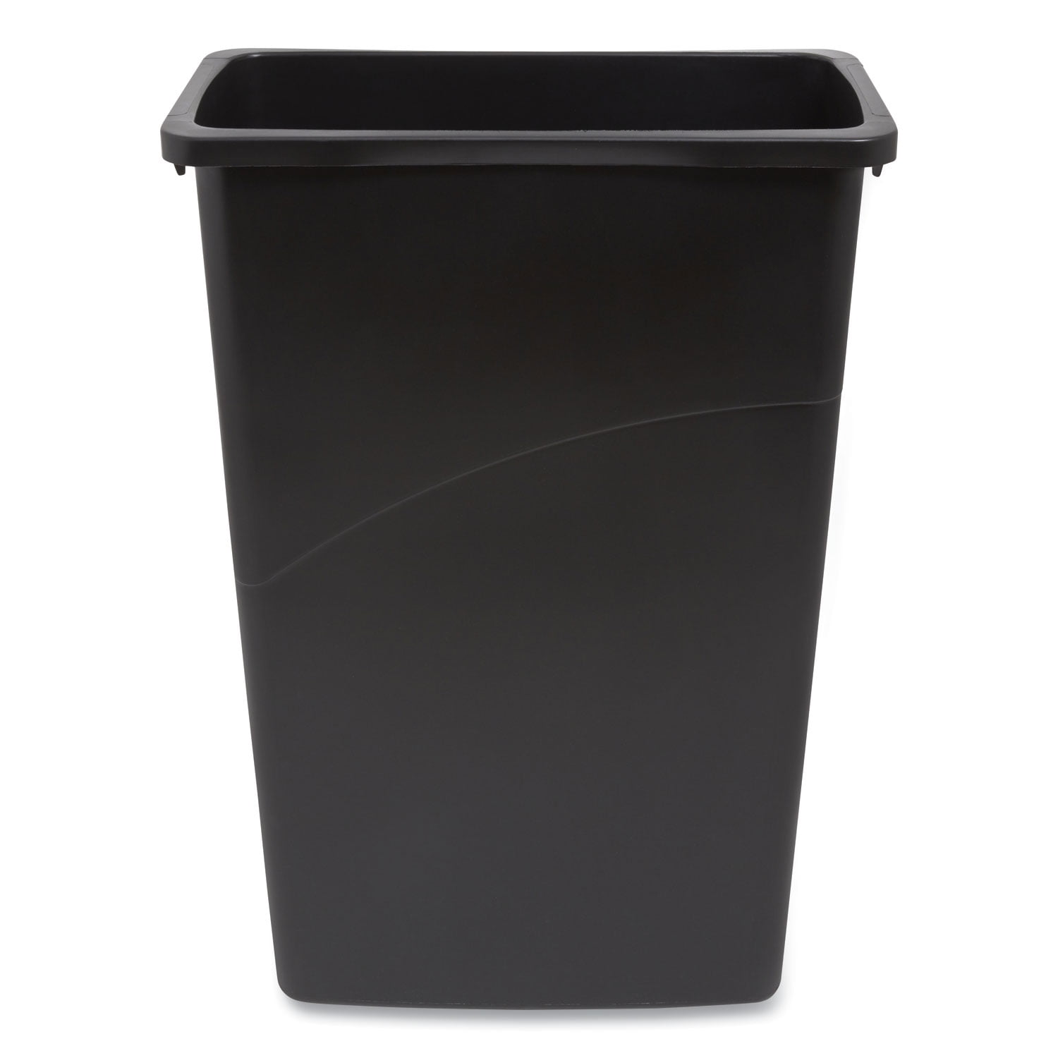 Coastwide Professional™ Slim Plastic Trash Can with no Lid, Black, 23 Gal.  (CW50718)