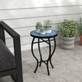 thumbnail image 2 of Outsunny Table de Patio Rond avec Plateau en Mosaïque, Cadre en Acier pour l'Extérieur, 2 of 9