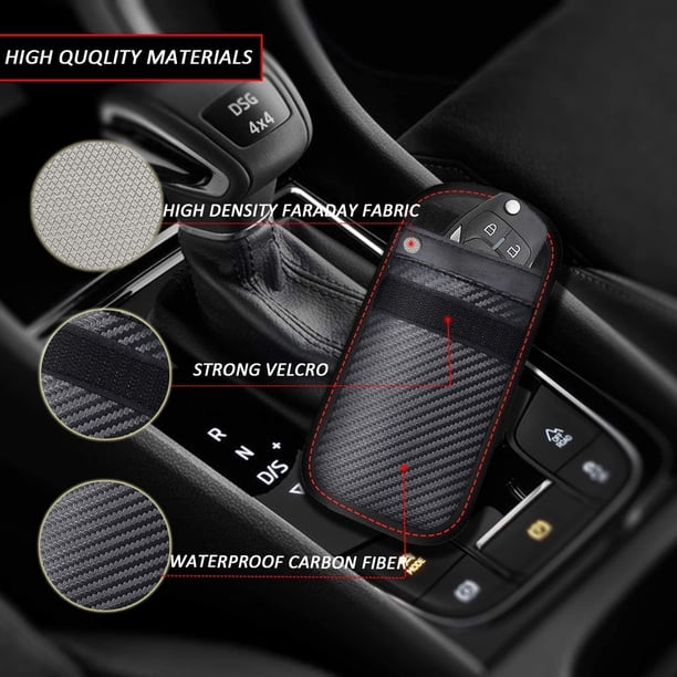 Funda Anti-RFID Para Llave De Coche – Bloqueo De Señal (13 X 8 Cm) Negro