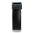 thumbnail image 4 of 13 Gallon Trash Can - 50L Slim Open Top Garbage Bin for Commercial Spaces, Kitchen, Office - Narrow Rectangular Black Stainless Steel Body with Hinged Rim Protection, 4 of 10
