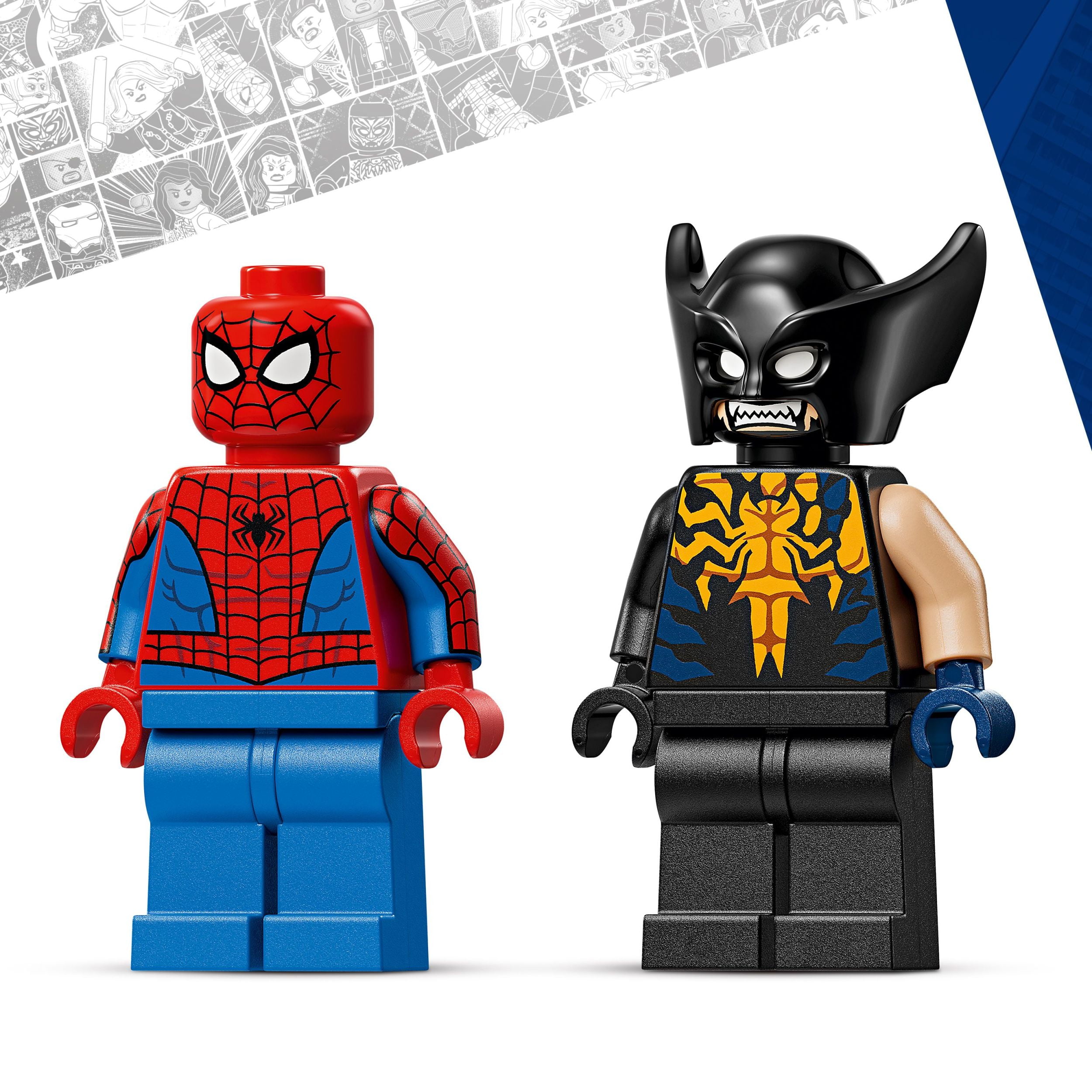 LEGO Marvel Spider-Man Car vs. Venomized Wolverine Building Toy for Boys & Girls - Super Hero & Villain Playset W/2 Marvel Minifigures - Gift Idea for Birthdays - Ages 7+ - 76336