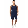 thumbnail image 3 of Allsense Men's Sleeveless Tank Top - Lightweight Casual Shirt, Navy Blue, 3X-Large, 3 of 4