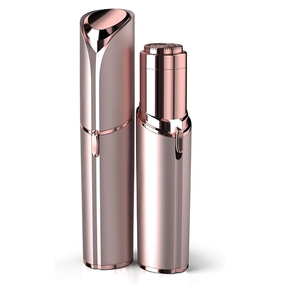 Hoeylife Facial Hair Remover for Women - Painless Face Shaver - Electric Hair Removal Device for Face Lips Peach Fuzz with Light (Rose Gold)