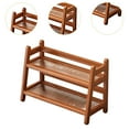 thumbnail image 6 of deevoka Water Cup Display Rack 2 Tier Decorative Simple Coffee Mug Holder Home Decor Brown, 6 of 9
