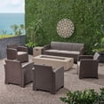 thumbnail image 3 of Noble House Leavitt 7 Piece Outdoor Conversation Set in Brown, 3 of 24