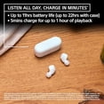 thumbnail image 3 of Sony WF-C510 Truly Wireless In-Ear Bluetooth Earbuds, Up to 22-Hour Battery with Charging Case, Multipoint Connection, IPX4, USB-C Quick Charge, Built-in Mic (White) - Brand New, 3 of 10
