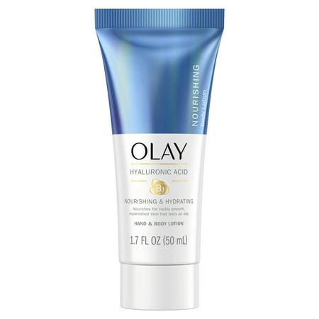 Olay Nourishing & Hydrating Hand and Body Lotion with Hyaluronic Acid, 1.7 Fl Oz