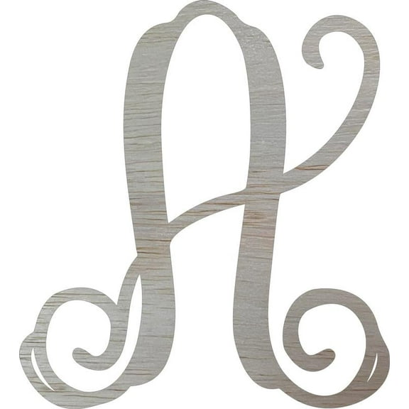 Wooden Monogram Letter 18'' Letter A, Unfinished Craft Vine