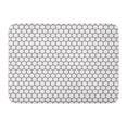thumbnail image 1 of NUDECOR Hex Abstract Geometry Black and White Hipster Hexagon Pattern Boho Carpet Doormat Floor Rug Bath Mat 23.6x15.7 inch, 1 of 1