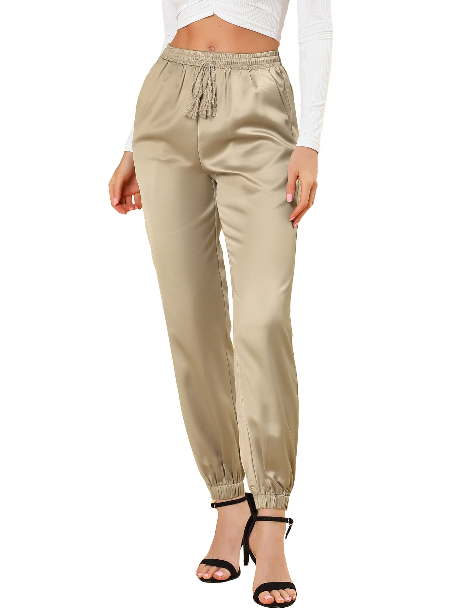 Elastic Waist Casual Athleisure Pants 