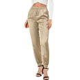 thumbnail image 1 of INSPIRE CHIC Junior's Athleisure Pants Drawstring Elastic Waist Ankle Joggers, 1 of 5