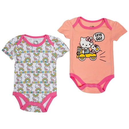 Hello Kitty 2 Pack Snapsuits-3-6 Months