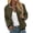 Green womens zip up bomber jacket a1, variant on BRELIL Women's Fall Winter Long Sleeve Zip Up Bomber Jacket Casual Solid Trendy Outerwear Coat, Blue 2XL