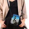 thumbnail image 4 of HELLHERO Blue Gradient Treble Clef Small Crossbody Purse with Adjustable Strap Women for Outdoor Travel 4.33"x1.97"x7.09", 4 of 7