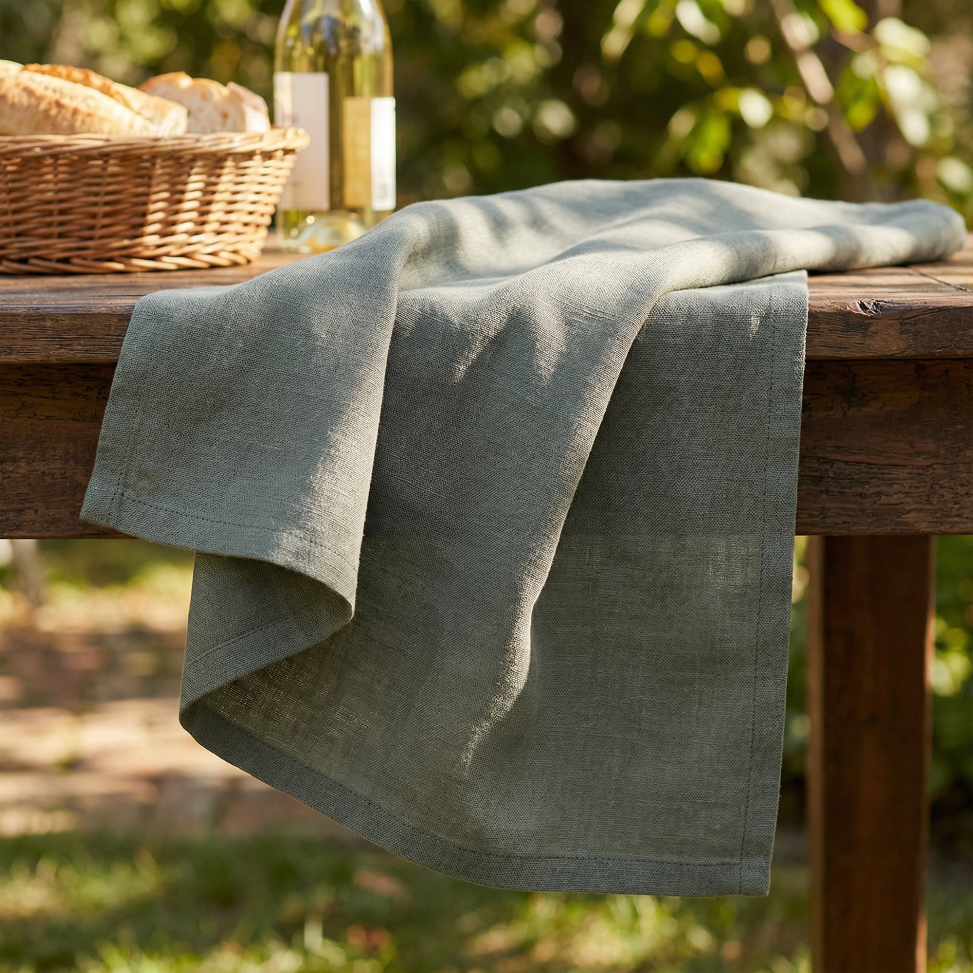 Unique Bargains 6Pcs Cotton Washable Cloth Napkins Dark Green 16x16inch