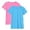 Pink+Blue, variant on Womens Short Sleeve Crewneck T-Shirt 2 Pack Casual Stretch Tee Set 2PCS