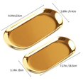 thumbnail image 2 of 2Pcs Fruit Trays Jewelry Trays Decorative Trays Stainless Steel Trays Storage Trays, 2 of 2