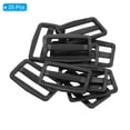 thumbnail image 3 of Uxcell 1 1/2 Inch Tri-Glide Slide Buckles, 25 Pack Plastic Webbing Strap Fastener for Backpack Bag Belt, Black, 3 of 5