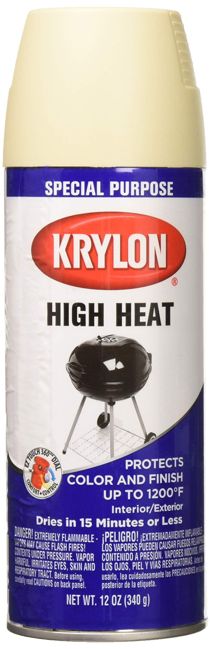 KRYLON PRODUCTS GROUP K01407000 Stove and Propane Paint, 12 oz, Beige, 12 Ounce