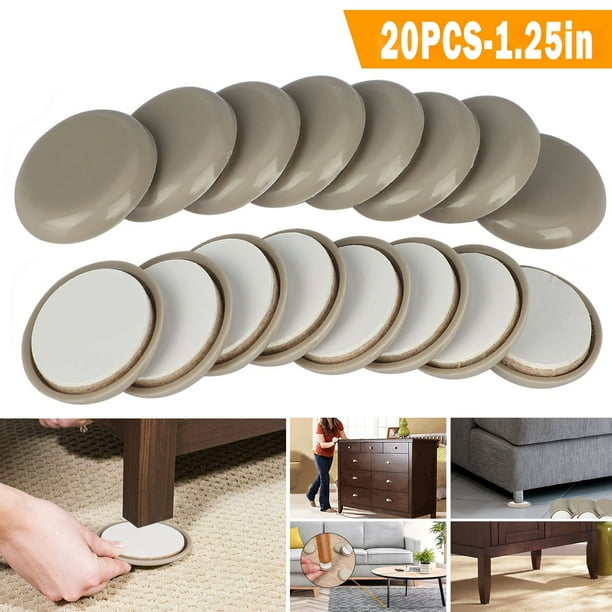 SAYLITA 20Pcs Furniture Sliders, Self Stick Sliders Legs Furniture