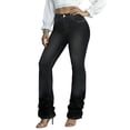 thumbnail image 3 of QERINTE Womens Plus Size boot cut Jeans High Waisted Stretchy Embroidered Jeans Curvy, 3 of 5