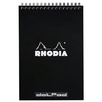 Rhodia Wire-Bound Sketchbook, Dots, 6 in x 8.25 in, Black