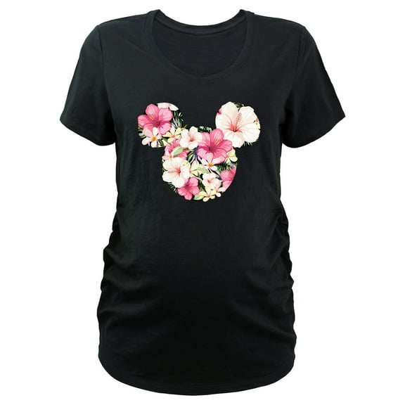Women's Mickey & Friends Tropical Silhouette Graphic Maternity T-Shirt