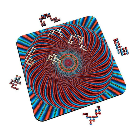 Torched Mind Bending Puzzle Floral Illusion 100 Pieces Wood 11.3"x11.3"x1/2"
