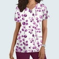 thumbnail image 2 of Sexlip Womens Swimsuit Set Ditsy Floral Print Cover Up Design V Neck Short Sleeve Casual Silhouette Soft Fabric for Summer Water Activities Pink M, 2 of 5