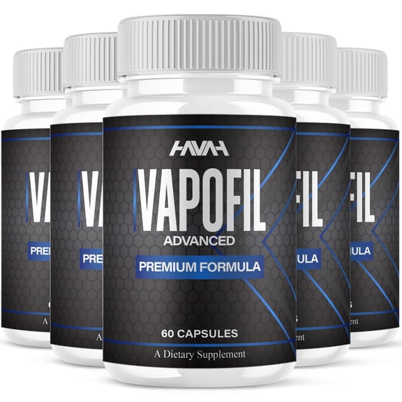 (5 Pack) Vapofil Energy Support, Vapofill Formula Supplement (300 Capsules)