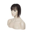 thumbnail image 6 of MY-LADY Silk Mono Base Clip in Topper 100% Remy Human Hair Extensions Women Toupee Hairpiece with Bangs for Thinning Hair, 6 of 10