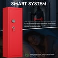 thumbnail image 6 of KAER 13-15 Biometric Gun Safe, Quick Access Assembled Gun Safe for Rifle and Pistol, Large Heavy-Duty Gun Cabinet for Shotgun with Removable Shelf & Gun Rack, Red, 6 of 9