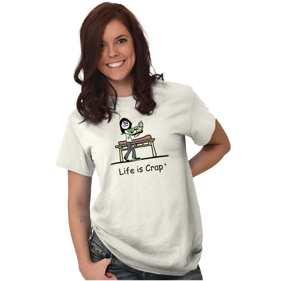 Life Is Crap Ladies TShirts Tees T For Women Baby Barf Mothers Day Funny Gift