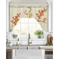 thumbnail image 2 of Vintage Botanical Swag Valance for Windows 56'' x 36'', Red Spring Floral Botanical Farmhouse Light Filtering Kitchen Curtains Valances for Bathroom/Living Room/Bedroom/Café, Rod Pocket Curtain Panel, 2 of 6