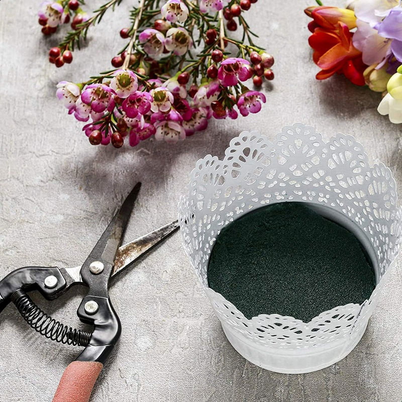 6Pcs Flower Foam Blocks,6.5Inch Round Dry Floral Foam for ,for Wedding Aisle Flowers,Party Decoration