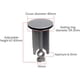 thumbnail image 3 of 2 tapones universales para lavabo, tapón universal para lavabo de baño de 40 mm, tapón de desagüe para lavabo, bidé, altura ajustable, inoxidable y antical, 3 of 5