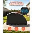 thumbnail image 6 of VEVOR Motorcycle Storage Shelter with Security Lock, 600D Oxford Flip-Up Garage Tent, Heavy-Duty All-Weather Motorcycle Cover with Ventilation Windows, 110 x 43 x 63 in Outdoor Vehicle Shelter, Black, 6 of 9