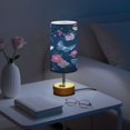 thumbnail image 6 of Touch Control Table Lamp with LED Bulb Bedside Lamp for Bedroom Living Room Blue Butterflies and Flowers, 6 of 8