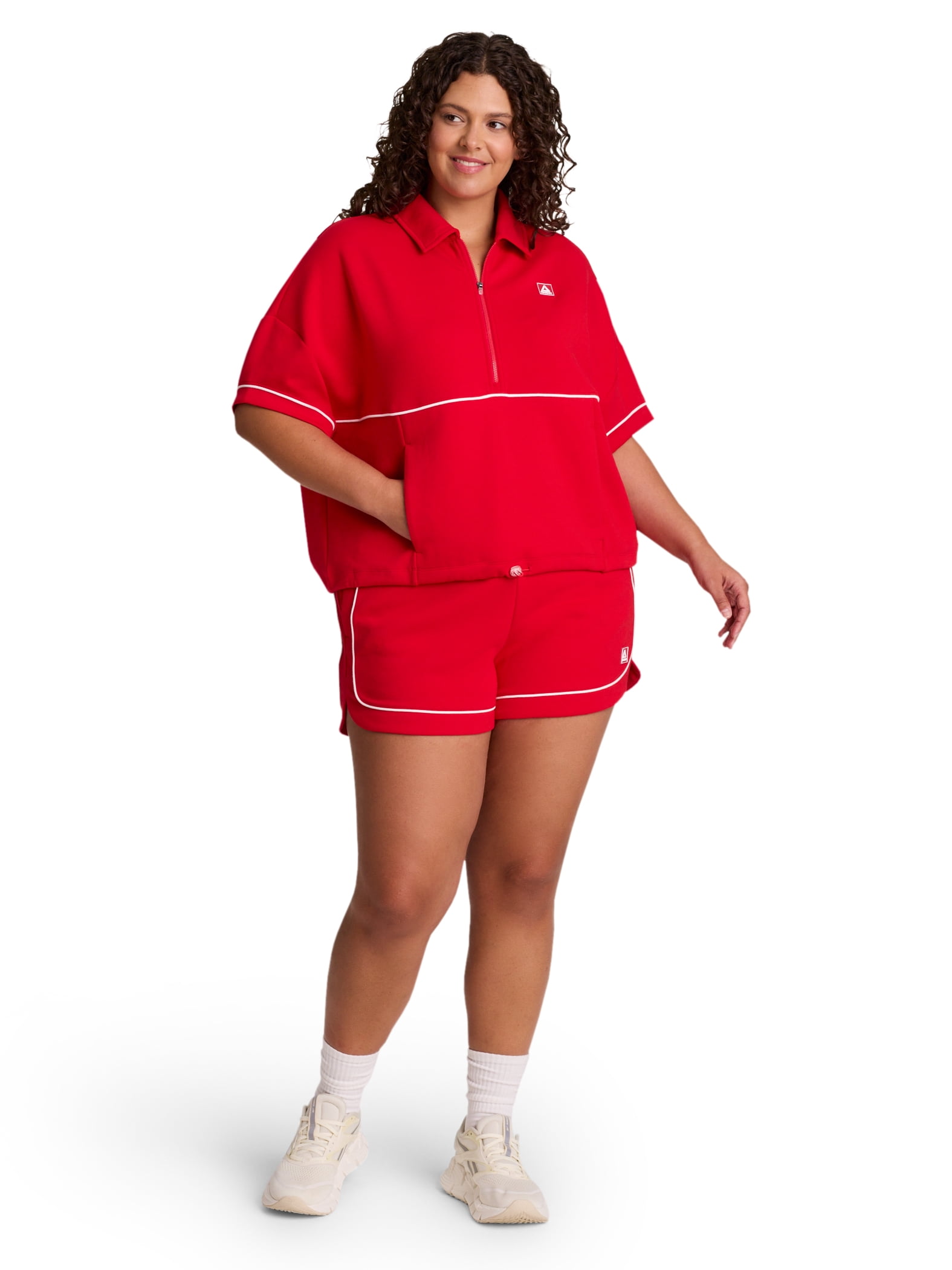 Reebok Women's Team Player Short Sleeve Oversize Pullover, Sizes XS-4X