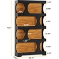 thumbnail image 3 of 4-Tier Tall Bookcase, 71" S-Shaped Bookshelf, Wood Decorative Storage Shelving, 3 of 5