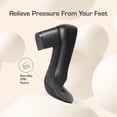 thumbnail image 6 of DREAM PAIRS Women's Pumps Low Chunky Block Heel Dress Shoes Closed Round Toe Comfortable  Wide Heels, 6 of 8