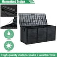 thumbnail image 3 of VINGLI Upgraded 75 Gallon Outdoor Storage Box, Lockable Plastic Storage Containers with Lid, Patio Deck Box Furniture for Garden, Pool, Balcony, Yard (Full Black), 3 of 7