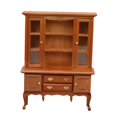 thumbnail image 4 of Wooden Miniature Storage Cabinet 1:12 Scale Miniature Cupboard for Study Balcony Brown, 4 of 9