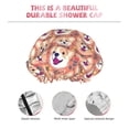 thumbnail image 4 of KLL Corgi Head with Floal Pattern Shower Cap & Bath Cap for Women,Reversible Oversized Waterproof Shower Caps for all Hair Lengths,Elastic Reusable Bathing Hair Cap, 4 of 7