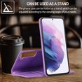 thumbnail image 3 of Allytech Wallet Case for Samsung Galaxy S22 Plus 5G (6.6 inch) 2022 Model, Detachable Bumper PU Leather Shockproof Slim Stand Card Slots Case with Hand Strap for Samsung S22+/S22 Plus, Purple, 3 of 7