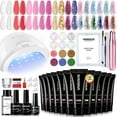 thumbnail image 1 of Poly Gel Nail Extension Kit: 12PCS Poly Nail Gel Kit with U V Nail Light Nail Drill Poly Gel Kits with Everything for Beginners Poly gel Nail Kit Starter Kit, 1 of 9