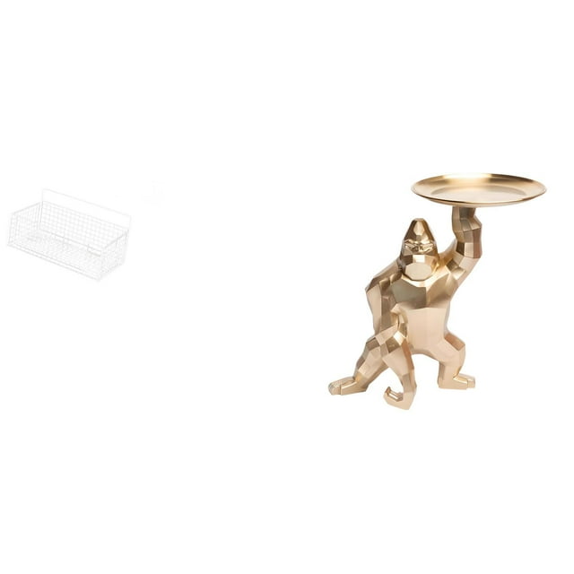 Cesta de almacenamiento colgante,Cesta de almacenamiento para gabinete organizador de pared colgante,Estantes de pared con decoración de granja,Estatua,Bandeja para servir estatuas,decoración
