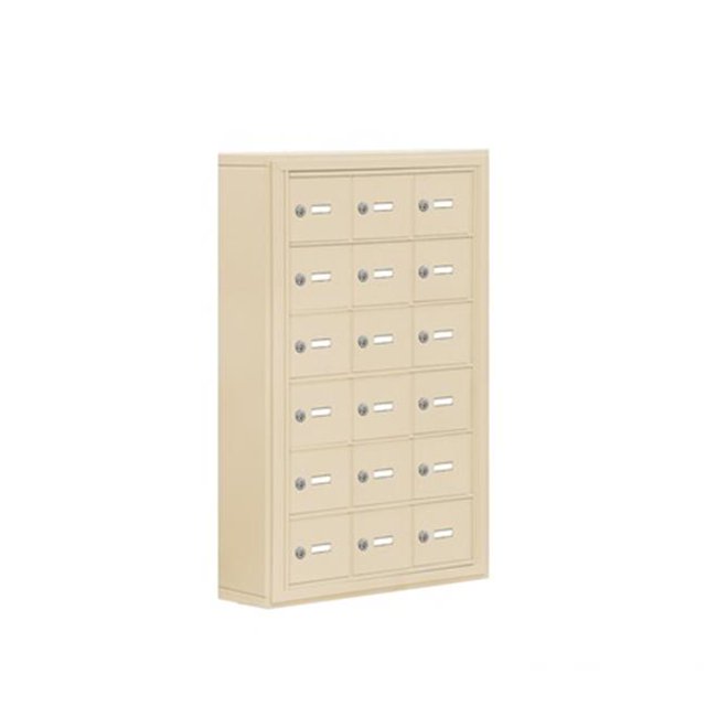 Salsbury 19065-18SSK D 18 A Doors S-Mounted Keyed Locks Cell Phone Locker In Sand