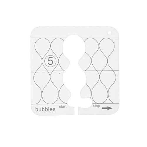 Free Motion Quilting Template Series 5 Transparent Acrylic Candy Cotton Quilt Template Ruler for Domestic Sewing Machine Quilting 